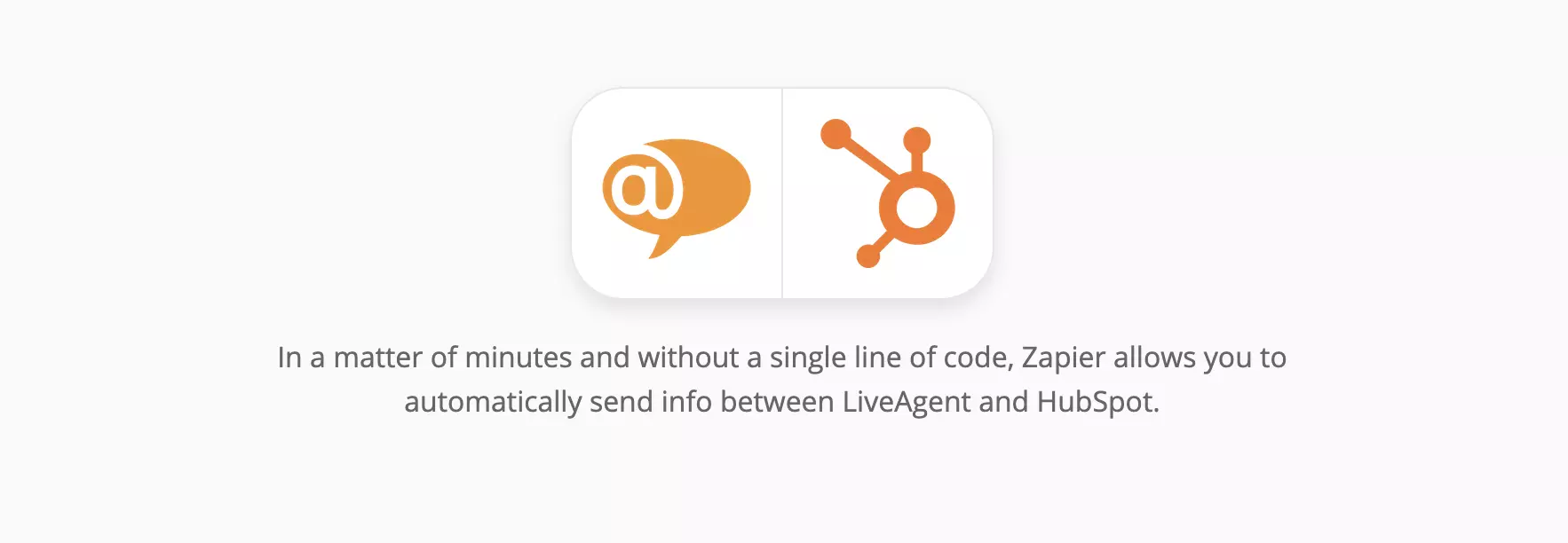 HubSpot- und LiveAgent-Integrationsseite auf Zapier