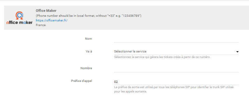 Axialys-Telefonnummer konfigurieren