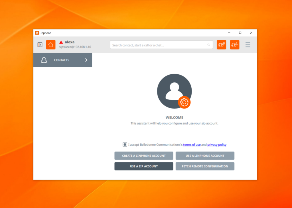 Linphone-SIP-Konfiguration