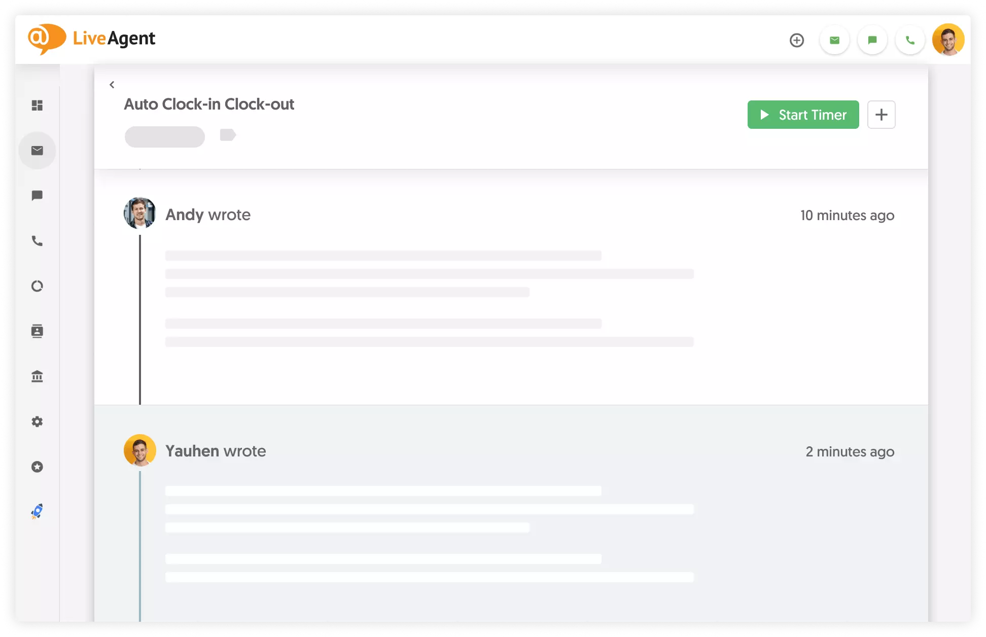 LiveAgent-Zeitverfolgung mit Everhour