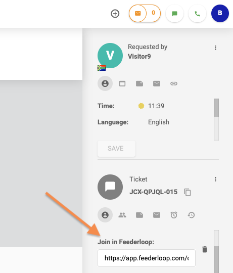 LiveAgent Feederloop-Integration im Ticket