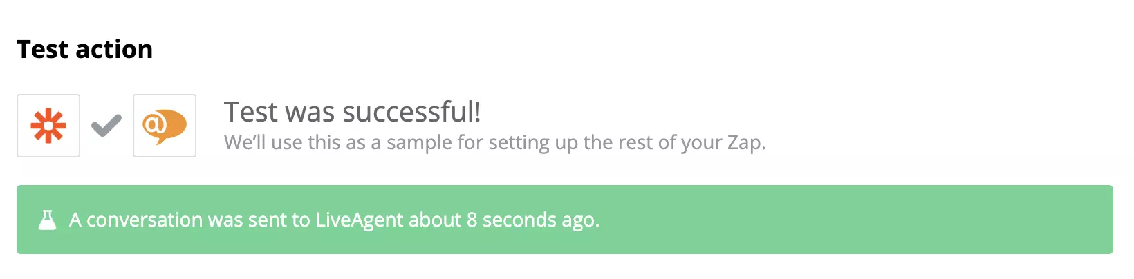 Erfolgreicher Test einer Google Sheets- und LiveAgent-Integration