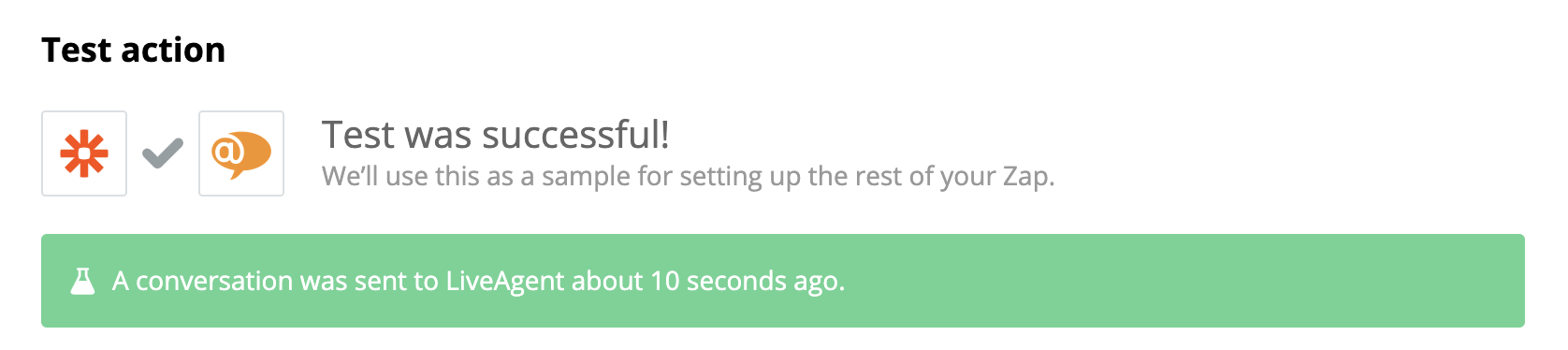 Ein erfolgreicher Test einer ShipStation- und LiveAgent-Integration