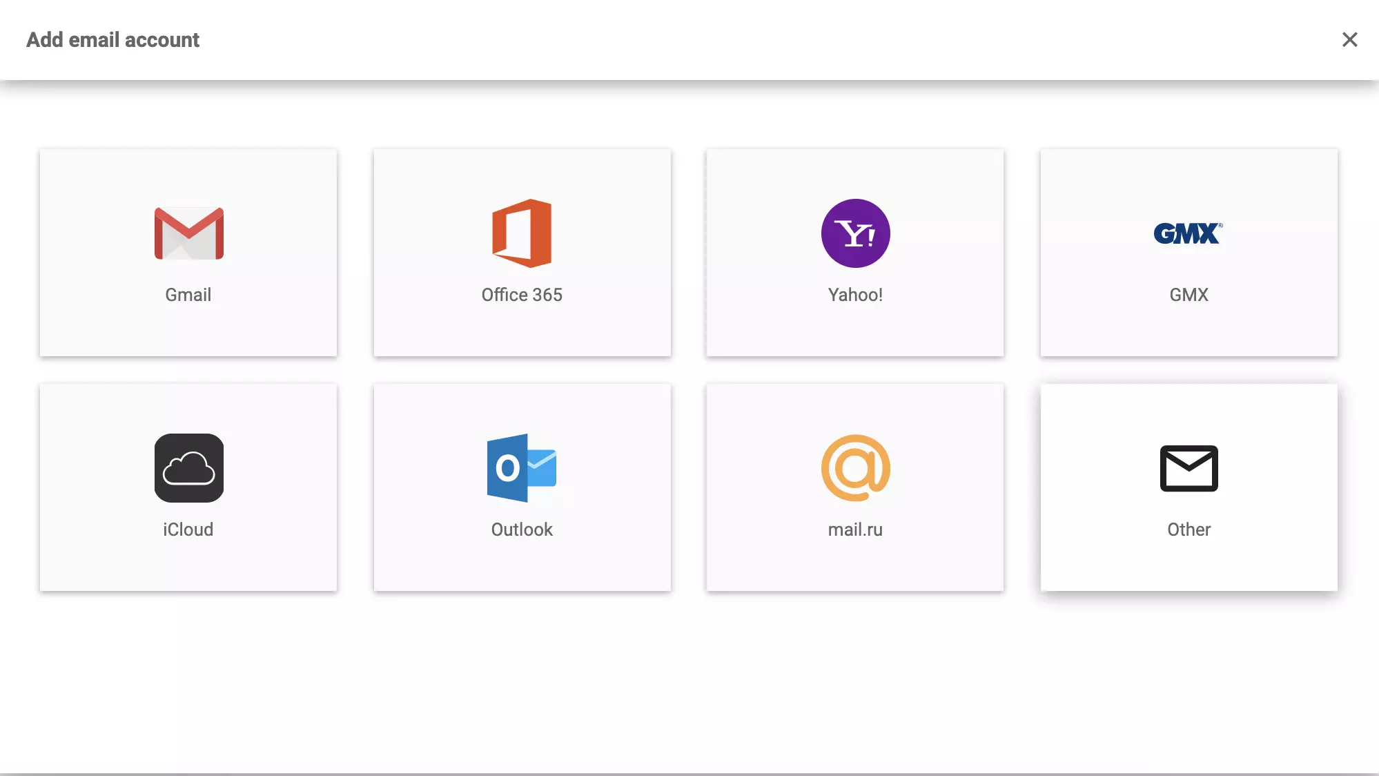 LiveAgent-Konfiguration mit E-Mail-Auswahl