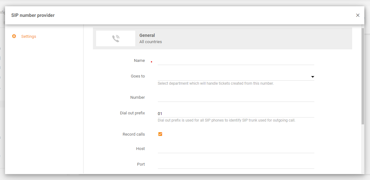 Magenta-Integration in LiveAgent - Nummernkonfiguration