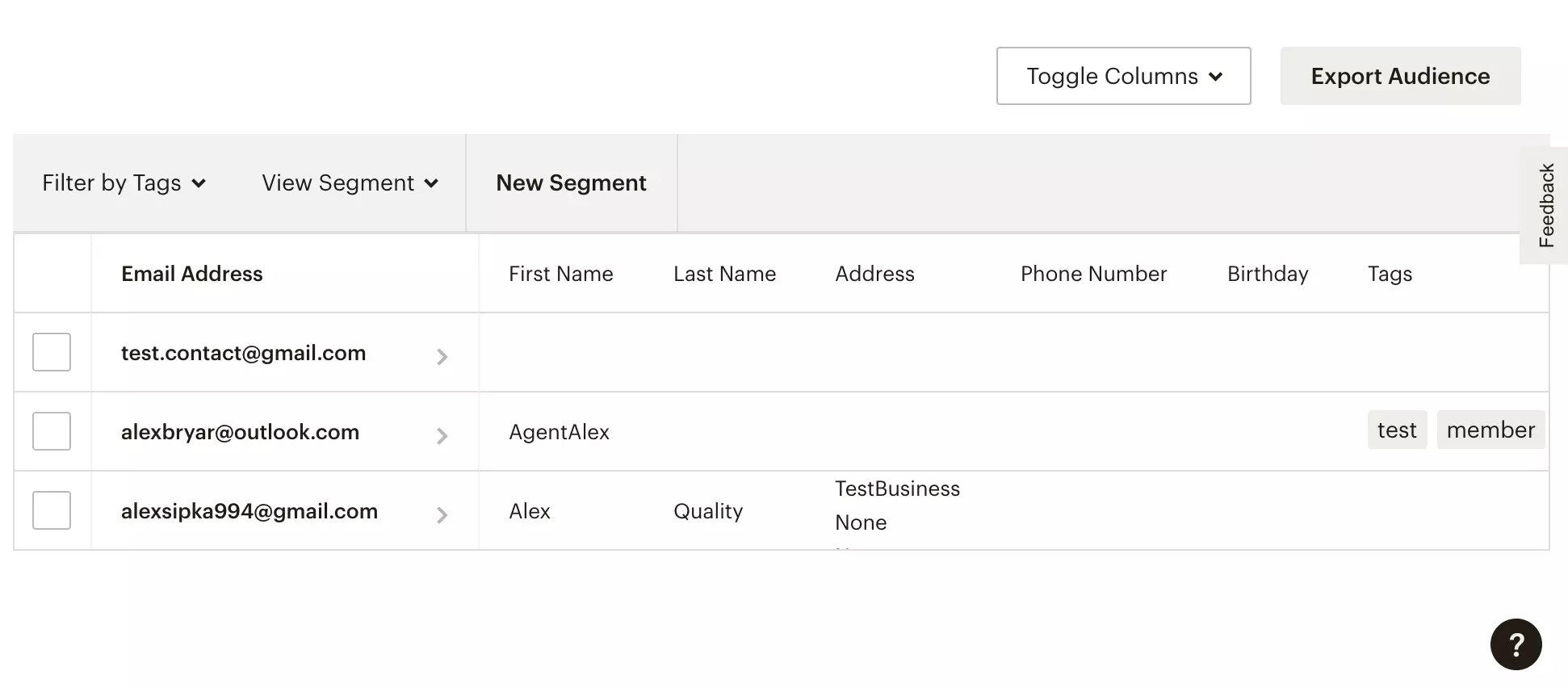 Ein neuer Abonnent wurde nach erfolgreicher Integration zu Mailchimp hinzugefügt