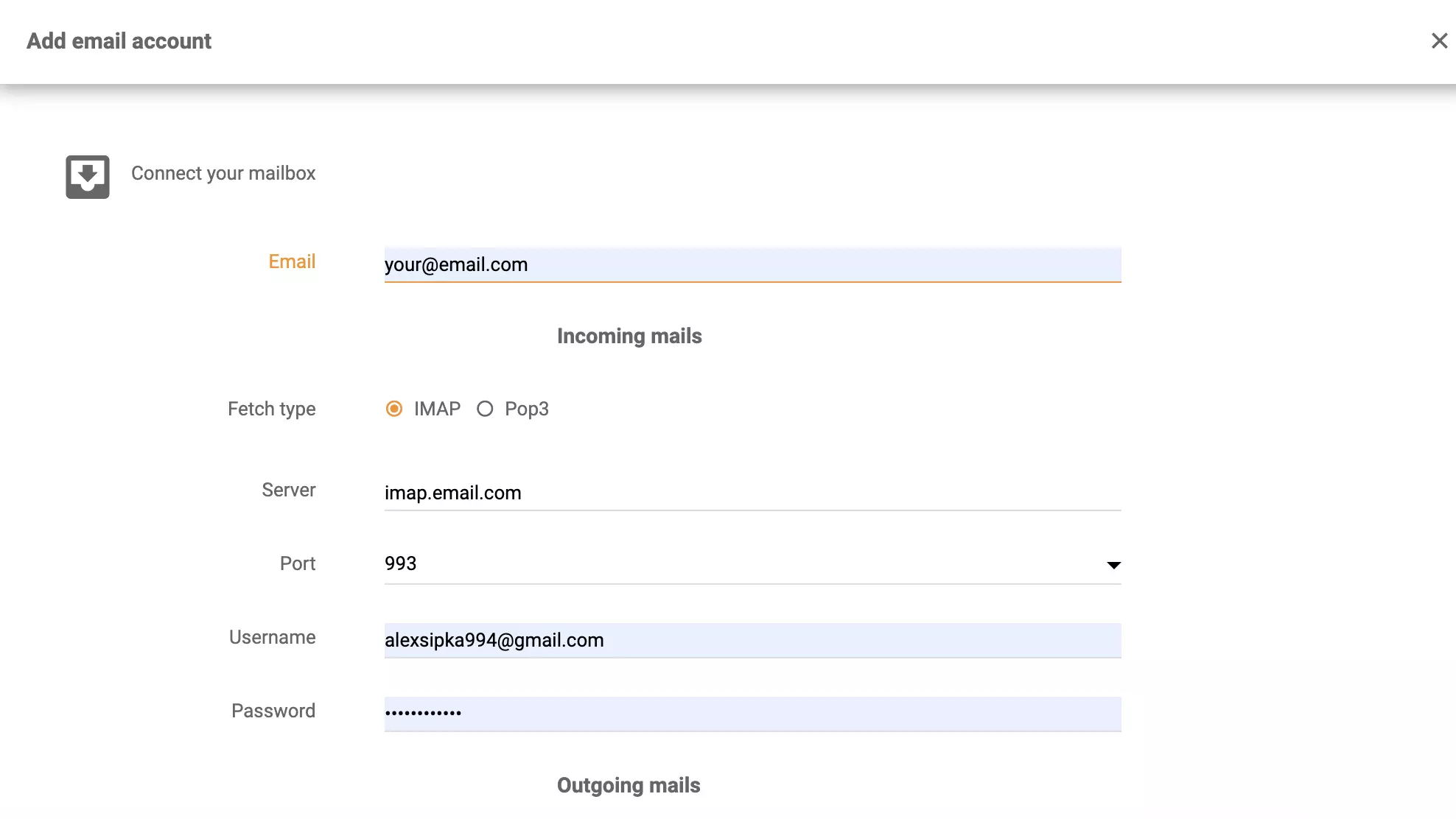 IMAP/POP3 Microsoft Server Exchange-Setup in LiveAgent