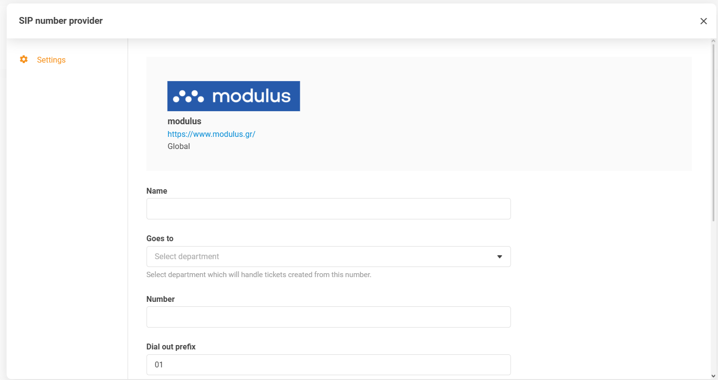 Modulus-Integration in LiveAgent