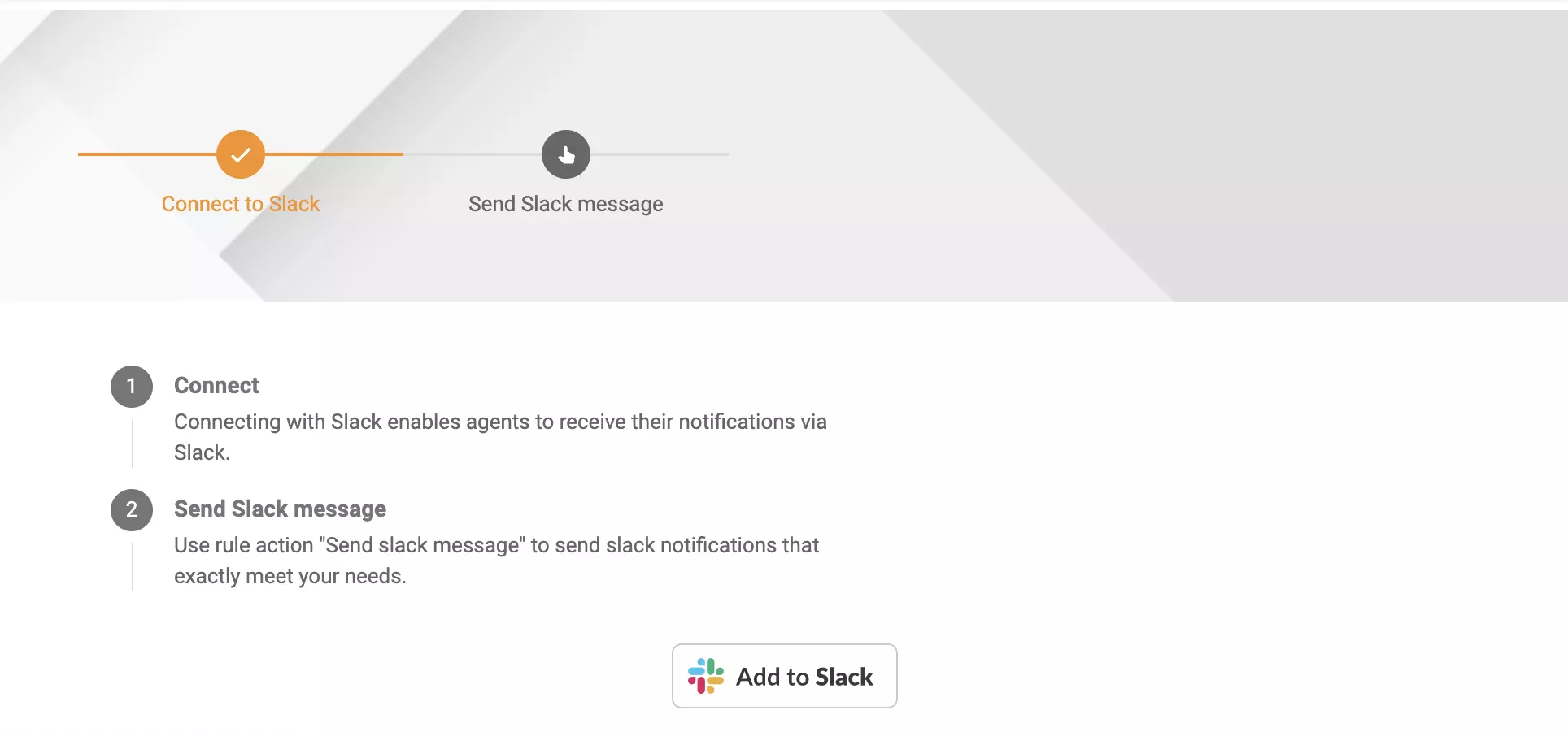 Slack-Kanal im Konfigurationsabschnitt von LiveAgent