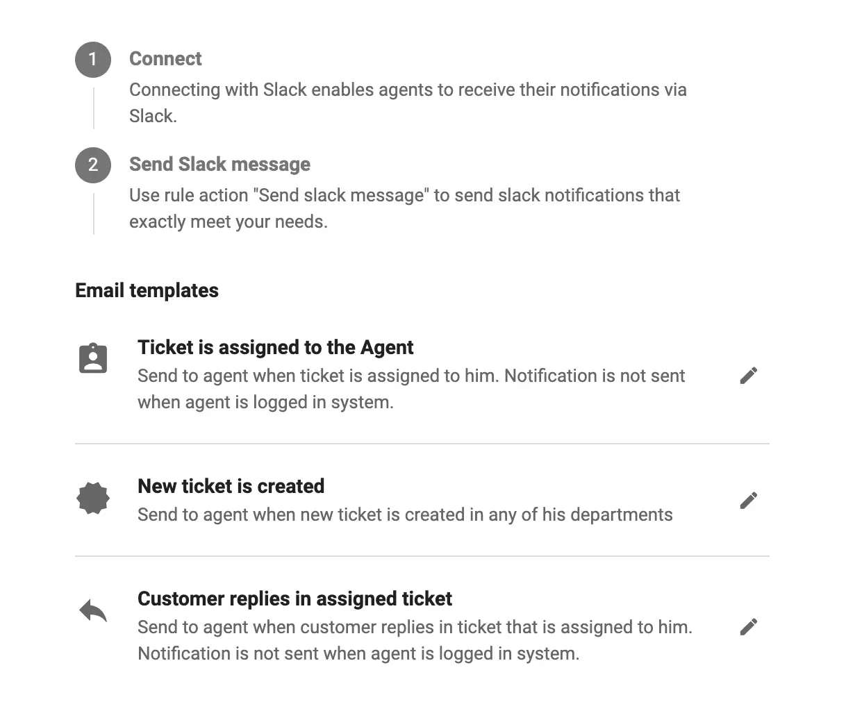Slack-Integrationsoptionen in LiveAgent