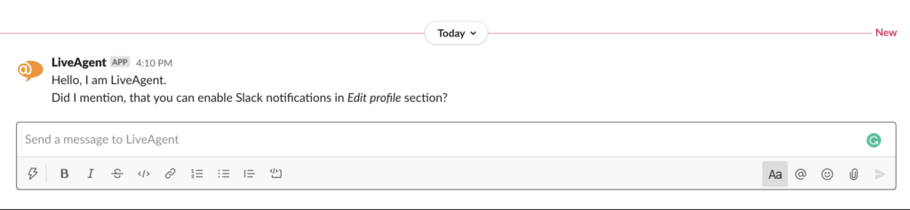 Eine Slack-Benachrichtigung über ein neues Dringend-Tag in LiveAgent