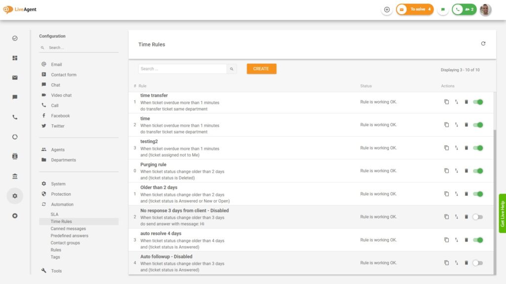 Automatisierungsregeln zur Verbesserung der Produktivität