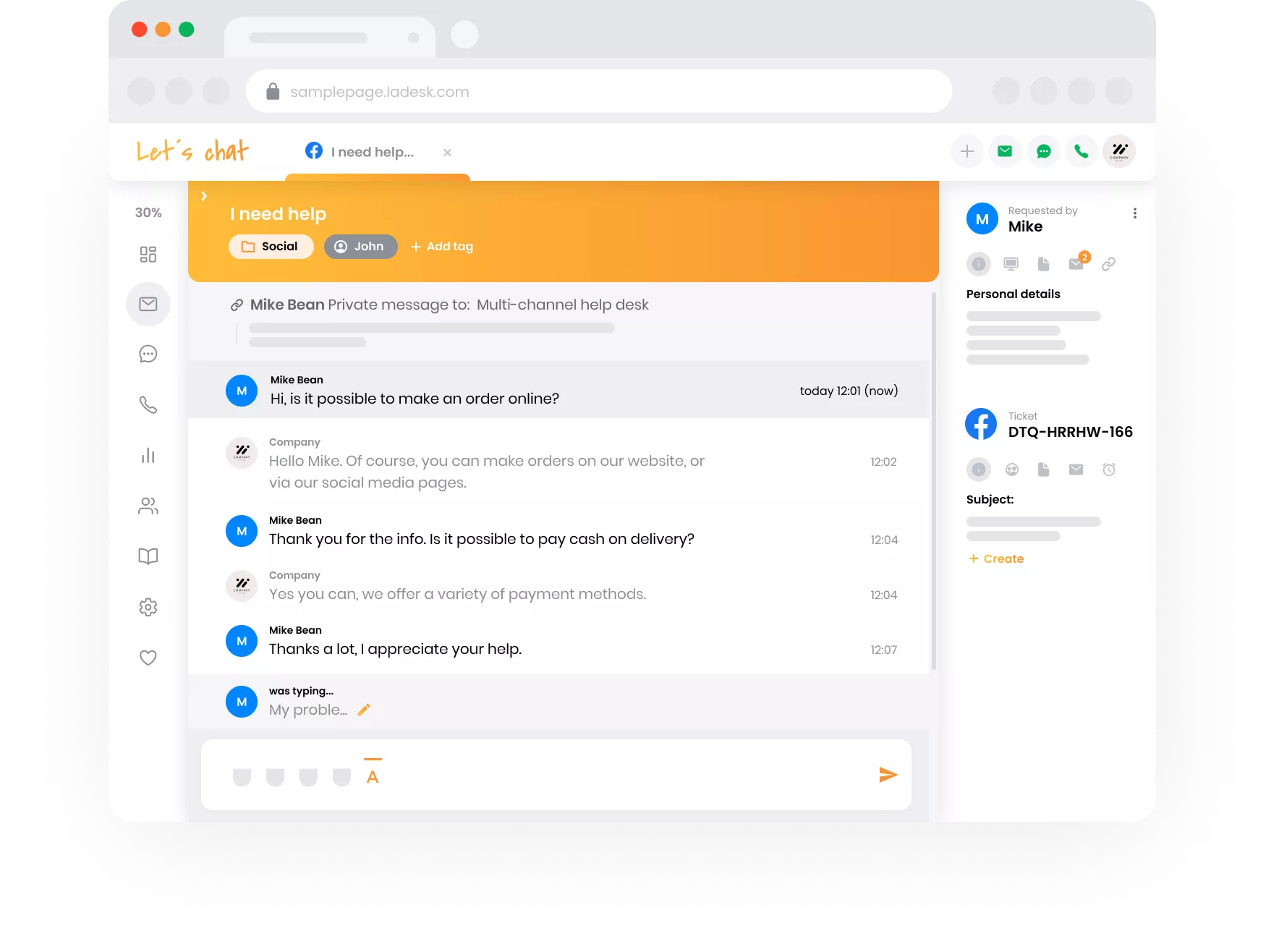 Ansicht des Support-Teams