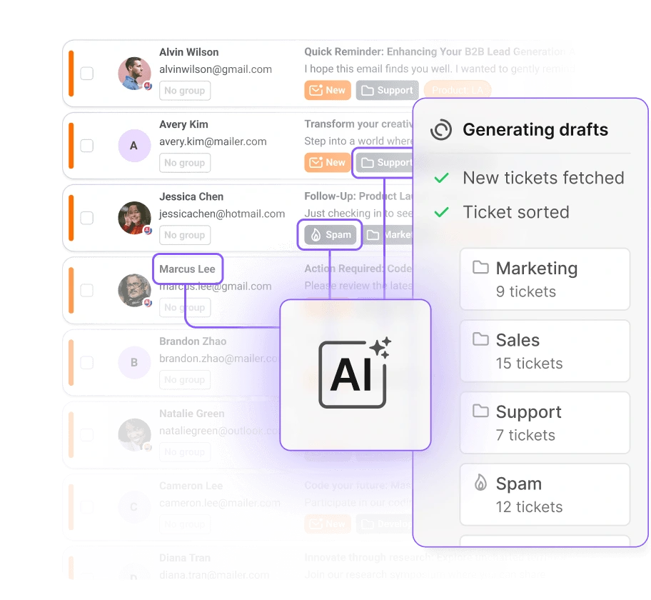 KI entwirft eine Ticket-Antwort in LiveAgent