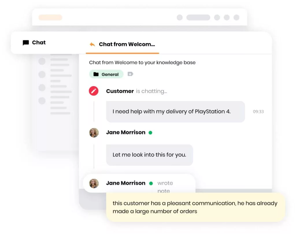 Bild von LiveAgent's interner Ticket-Funktion, die es Agenten ermöglicht, intern zu kommunizieren und an Aufgaben zusammenzuarbeiten