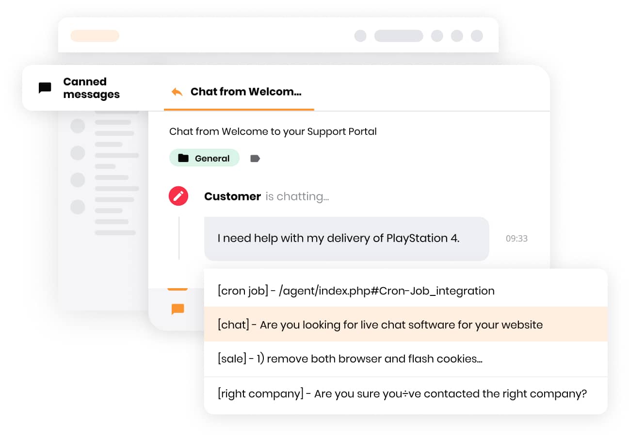 LiveAgent vordefinierte Nachrichten