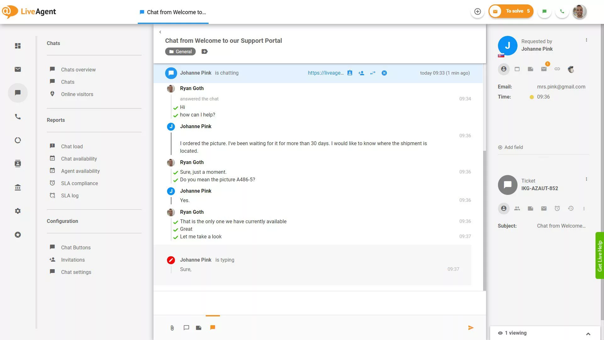Laufende Echtzeit-Tippansicht Chat