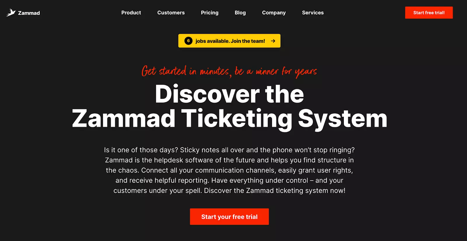 Zammad-Homepage