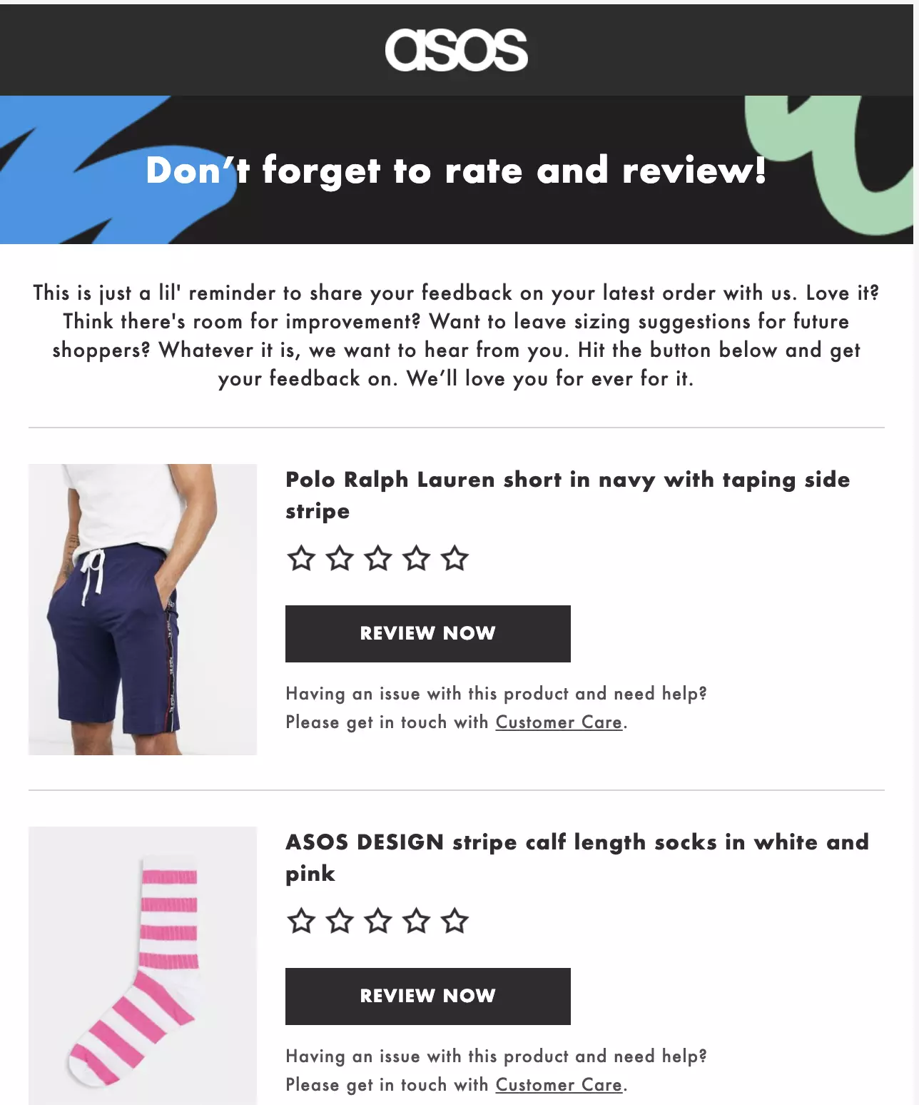Asos satisfaction survey