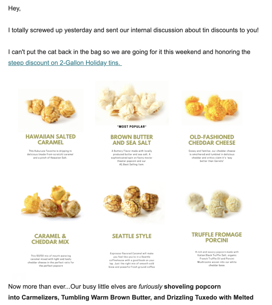 Kukuruza Entschuldigungs-E-Mail-Vorlage